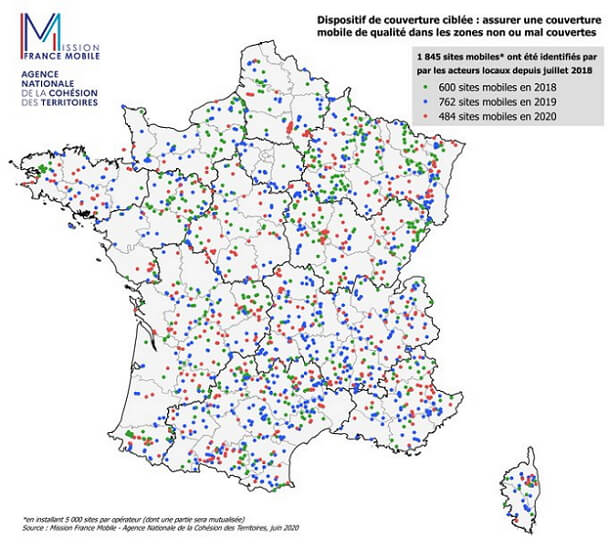 Zones blanches : près de 500 nouvelles zones à couvrir en 4G