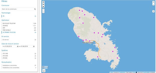 Déploiement 4G Martinique Outremer Télécom