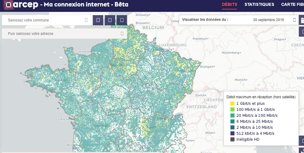 Ma Connexion Internet : une nouvelle carte des technos et débits présentée par l'Arcep