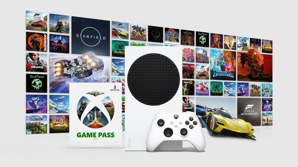 La console xbox avec les jeux du Game Pass