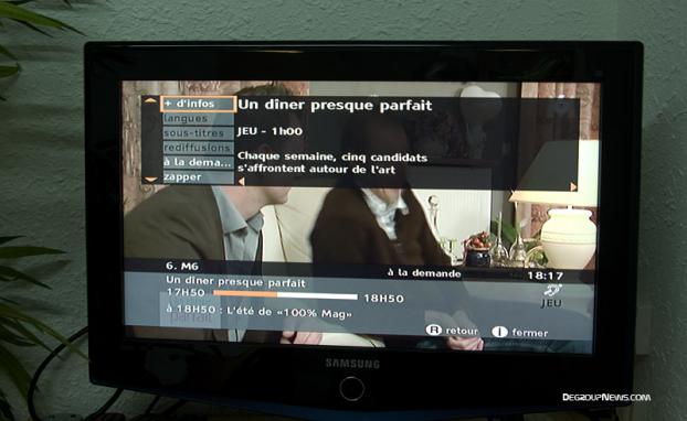 Informations à propos d'un programme TV