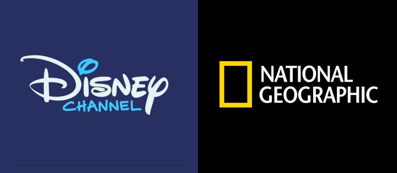 Logos de disney channel et national geographic