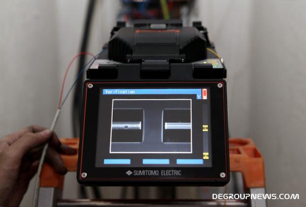 Soudure de deux fibres optiques