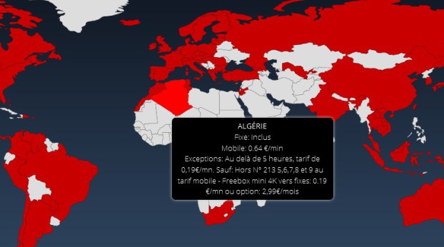 Algérie appels vers les fixes Free