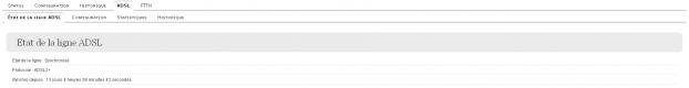 Connexion ADSL : Etat