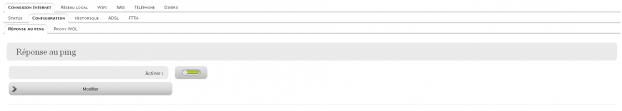 Connexion configuration : ping