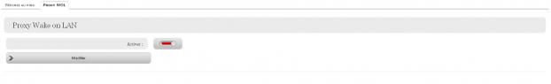 Connexion configuration : proxy wake on LAN