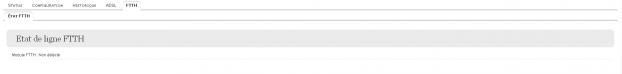 Connexion FTTH : Etat