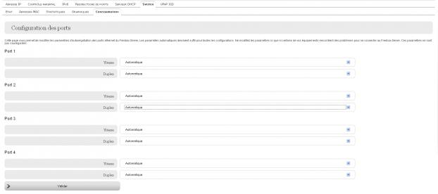 Réseau local : configuration du switch