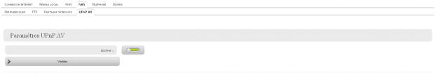 NAS : paramètres UPnP AV 