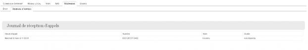 Téléphone : Journal d'appels