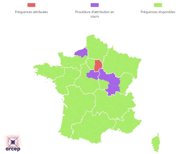 THD Radio : fréquences Arcep