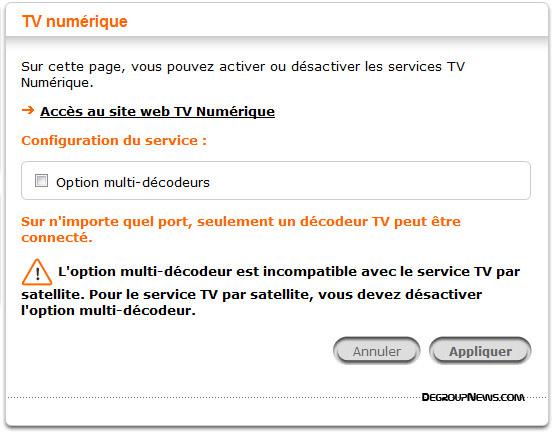 Services : télévision