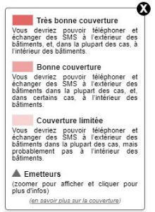 Arcep : niveaux de couverture voix/SMS