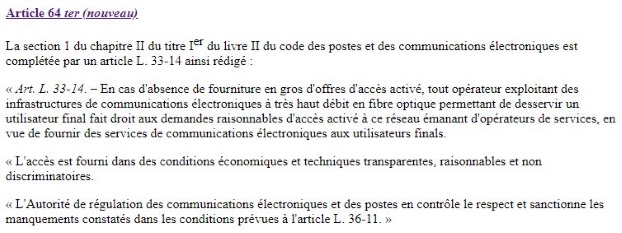 Elan RIP fibre concurrence