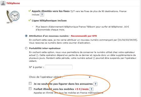 Option mobile illimité SFR